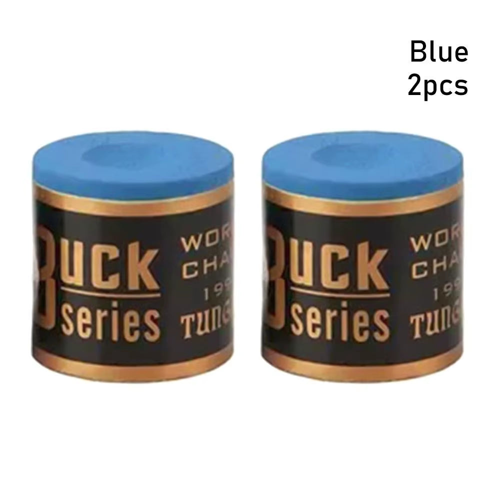 2Pcs/Set No-Slip Billiard Chalks Pool Cue Stick Chalk Snooker Easy Powder Billiard Chalk Pool Accessories Blue Green Red