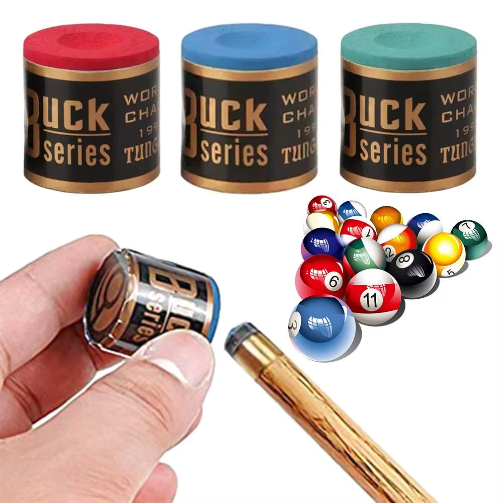 2Pcs/Set No-Slip Billiard Chalks Pool Cue Stick Chalk Snooker Easy Powder Billiard Chalk Pool Accessories Blue Green Red