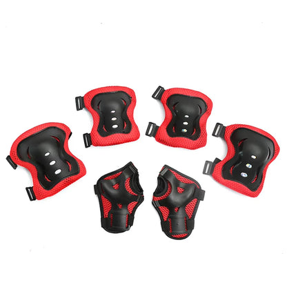7Pcs Helmet Knee Elbow Protective Gear Set Adjustable Kids Bicycle Sport Protective Gear Set 48-55Cm for Boys Girls 5-12 Years