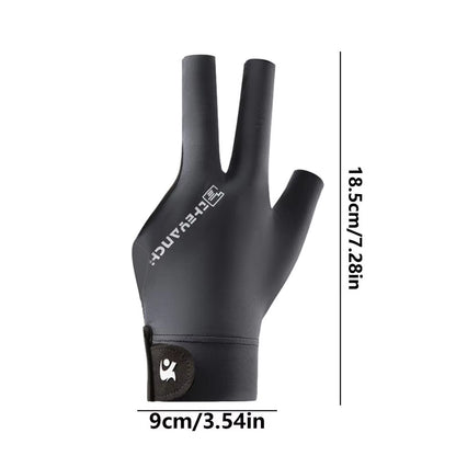 Billiards Glove Left Hand Three Finger Snooker Billiard Glove Non Slip Stickers Elasticity Billiard Training Gloves Accessories